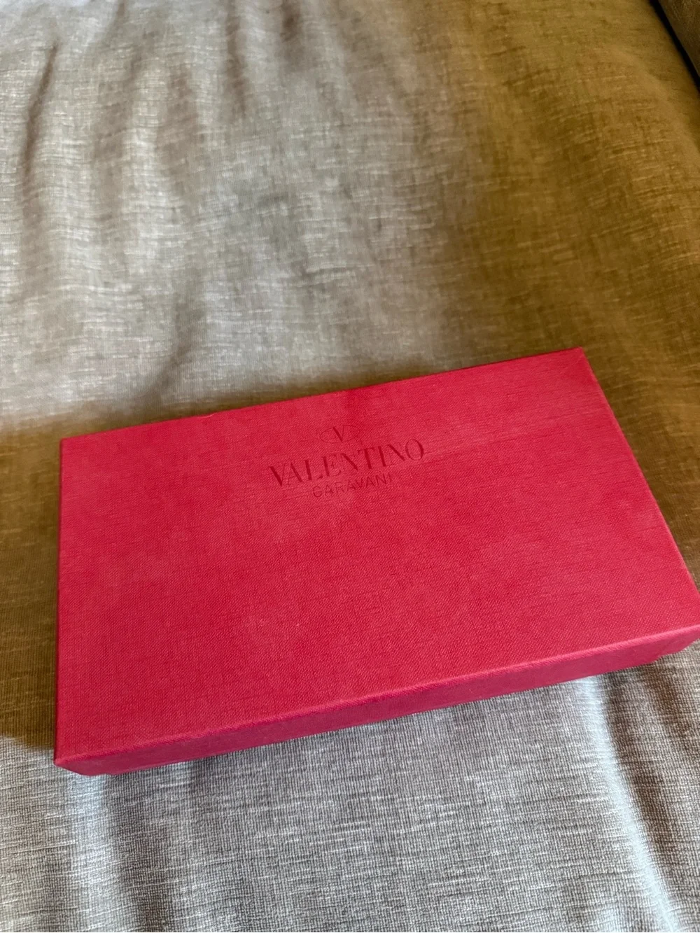 Valentino Garavani Black Saffiano Leather Zip Wallet with Gold Logo
